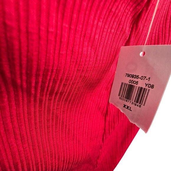 Old Navy Womens Red Pink Ribbed Tank Top Luxe Size XXL NWT JJ4058 - Picture 6 of 8